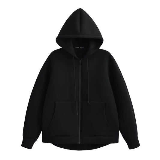 Holly Ladies Winter Jacket | Gray Long Zipper with Hood, Comfortable and Stylish