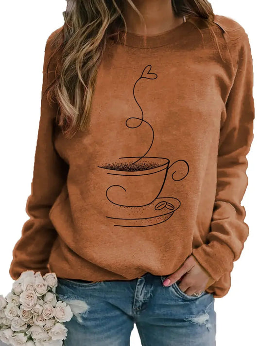 Holly Women's Sweatshirt | Cozy Coffee Print 0