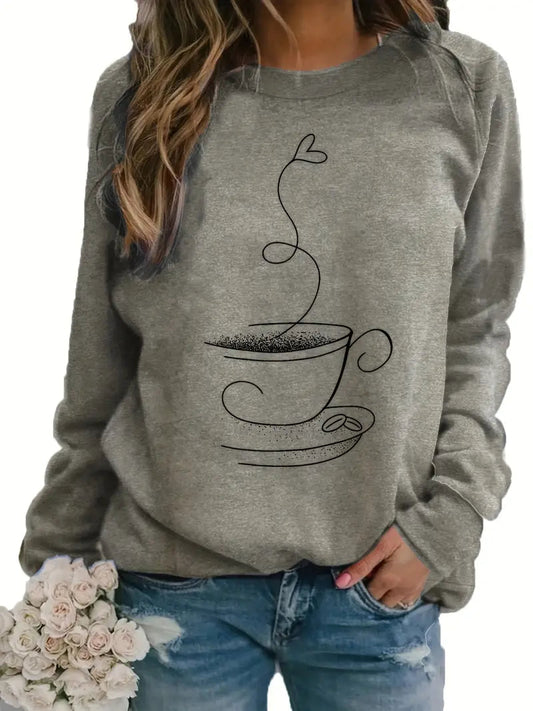 Holly Women's Sweatshirt | Cozy Coffee Print 1