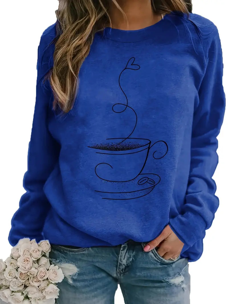 Holly Women's Sweatshirt | Cozy Coffee Print 2