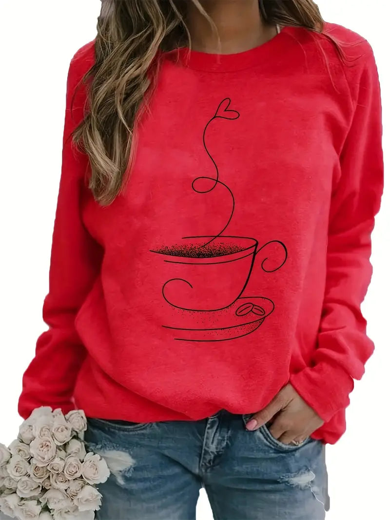 Holly Women's Sweatshirt | Cozy Coffee Print 4