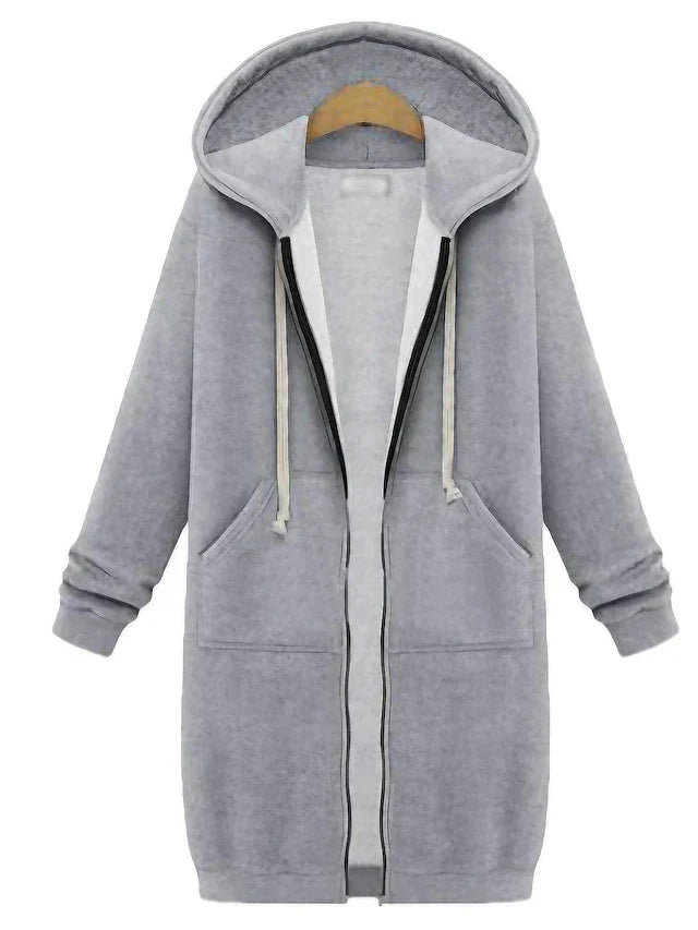 Holly Women's Zip-Up Hoodie | Knee-Length Comfort 3