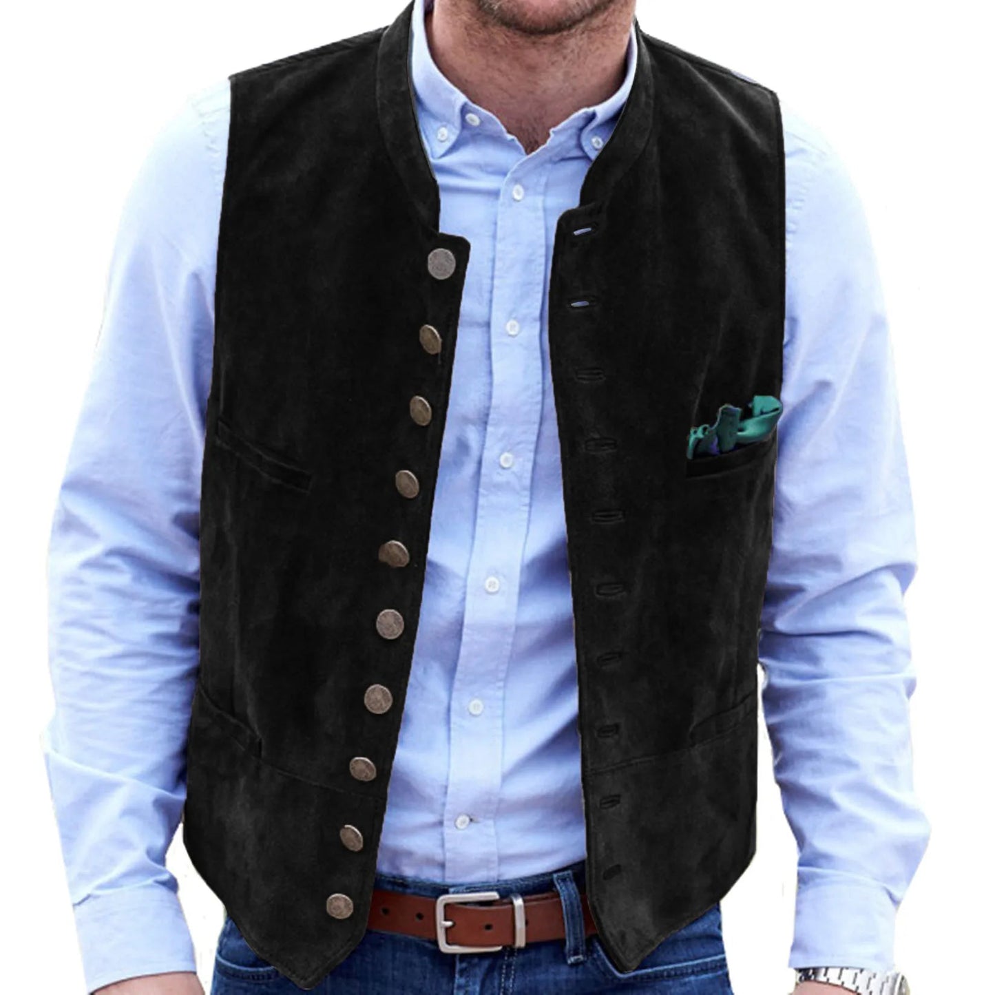 Horizon Steampunk Utility Vest | Soft Imitation Suede 1