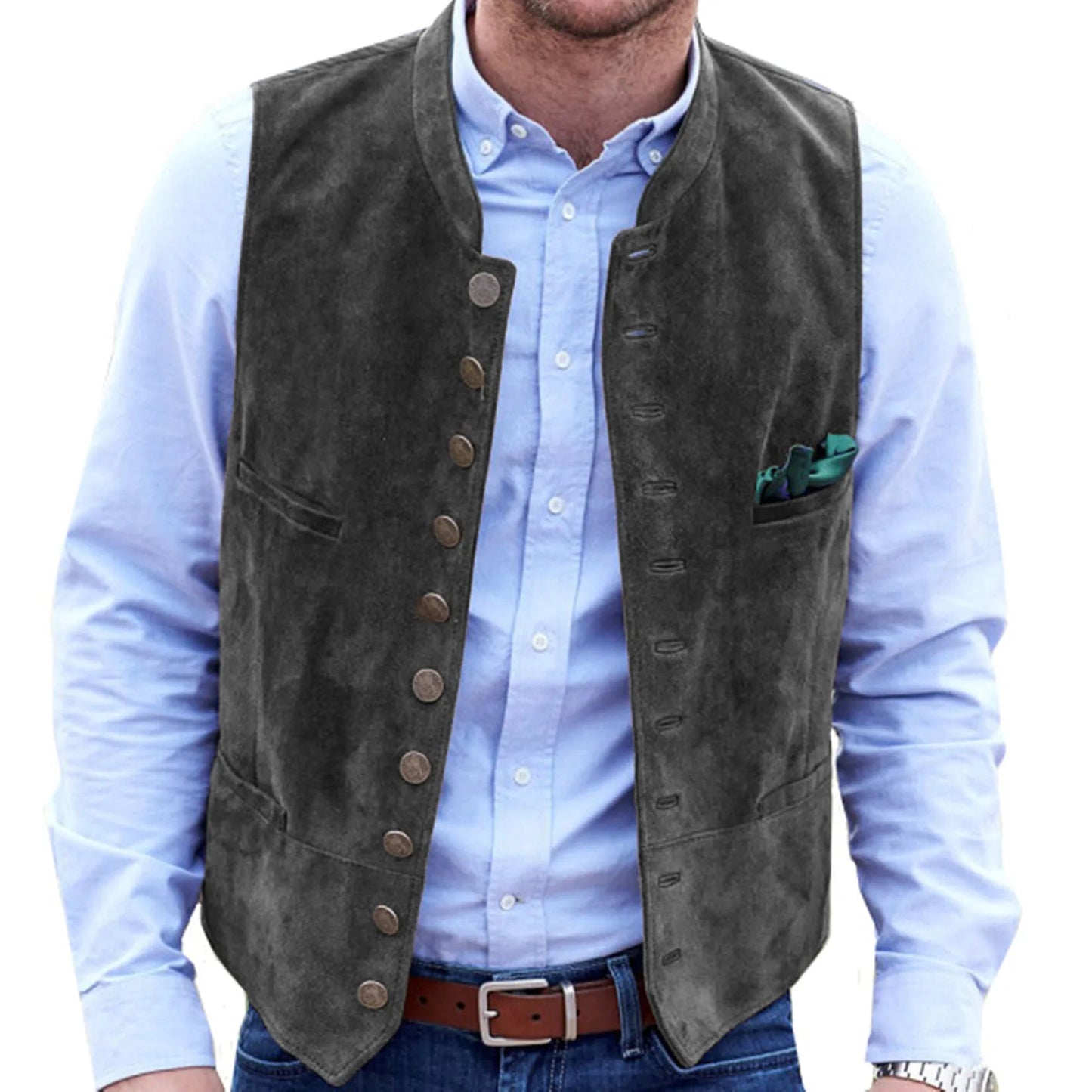 Horizon Steampunk Utility Vest | Soft Imitation Suede 4