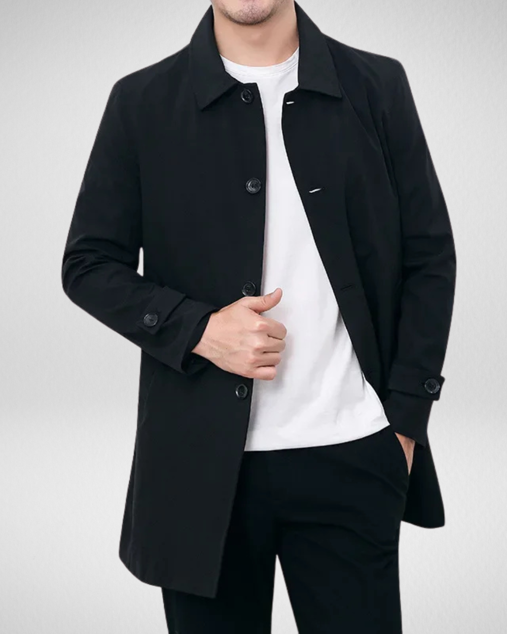 Hugo Men's Overcoat | Water-Repellent, Stylish
