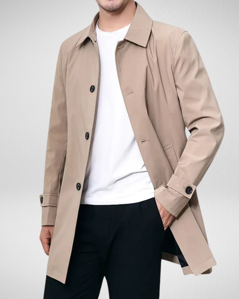 Hugo Men's Overcoat | Water-Repellent, Stylish