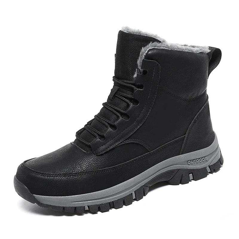 Hugo Men's Snow Boots | Waterproof Leather, Fleece Lining