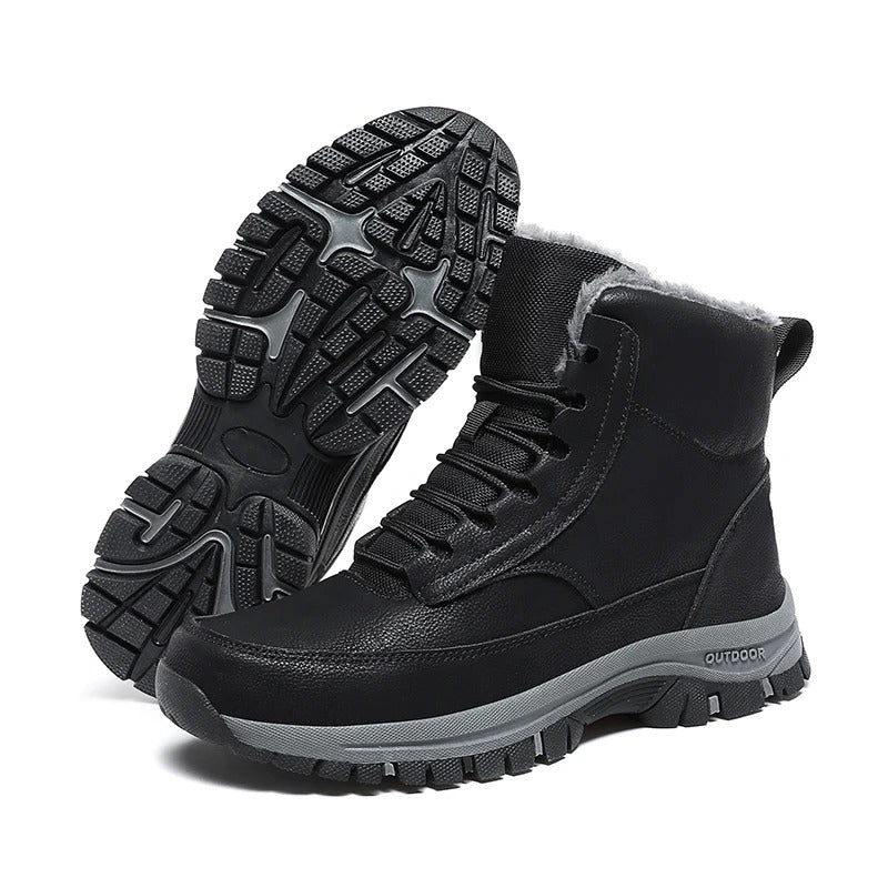 Hugo Men's Snow Boots | Waterproof Leather, Fleece Lining