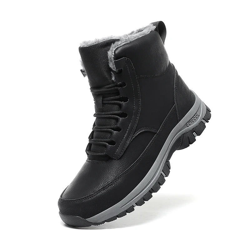 Hugo Men's Snow Boots | Waterproof Leather, Fleece Lining