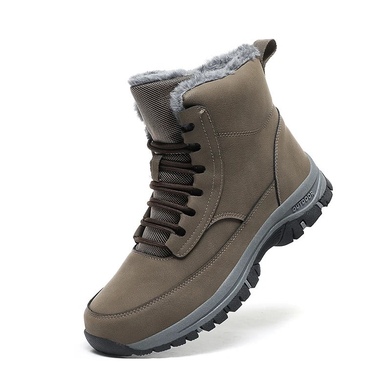 Hugo Men's Snow Boots | Waterproof Leather, Fleece Lining