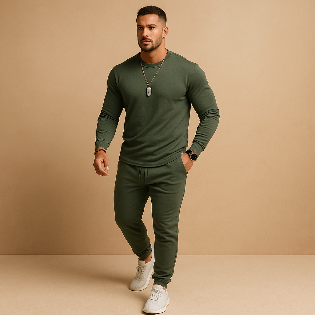 Hugo Men's Tracksuit | Slim Fit Cotton Blend, Modern Sweater and Jogging Pants