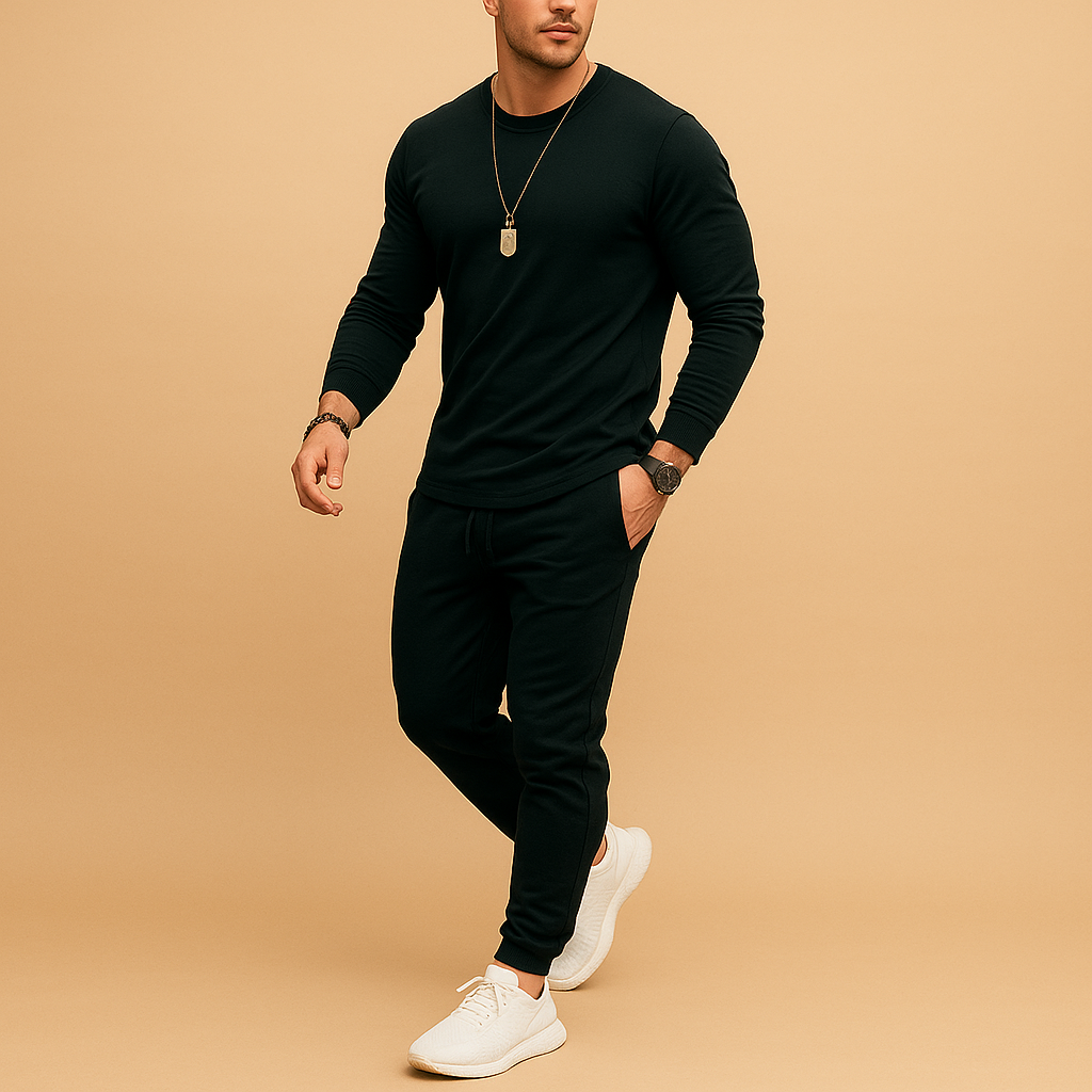 Hugo Men's Tracksuit | Slim Fit Cotton Blend, Modern Sweater and Jogging Pants