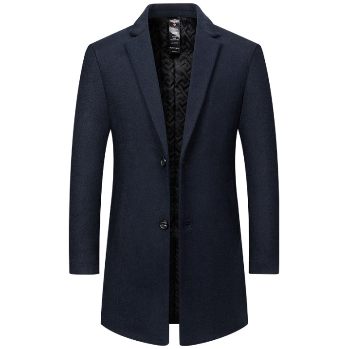 Hugo Men's Trench Coat | Long Cut, High-Quality Fabric, Timeless Design