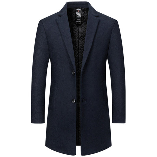 Hugo Men's Trench Coat | Long Cut, High-Quality Fabric, Timeless Design
