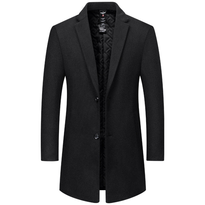 Hugo Men's Trench Coat | Long Cut, High-Quality Fabric, Timeless Design