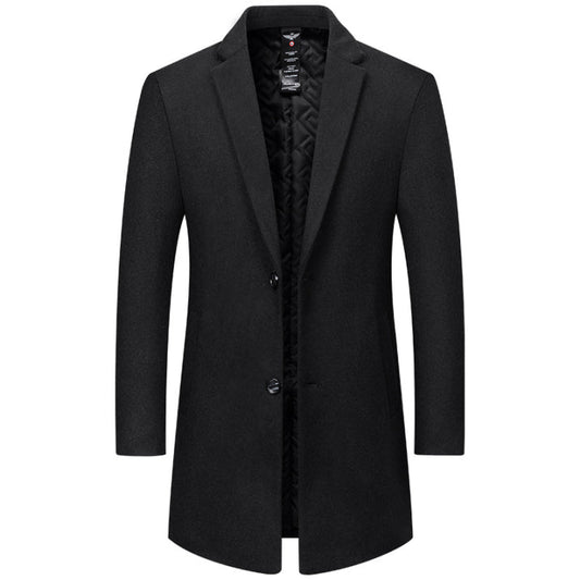 Hugo Men's Trench Coat | Long Cut, High-Quality Fabric, Timeless Design