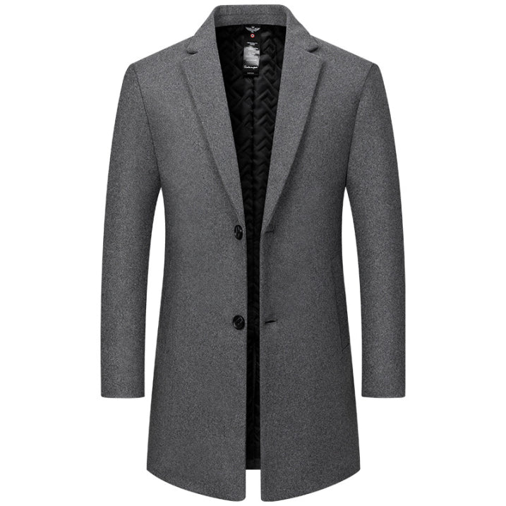 Hugo Men's Trench Coat | Long Cut, High-Quality Fabric, Timeless Design