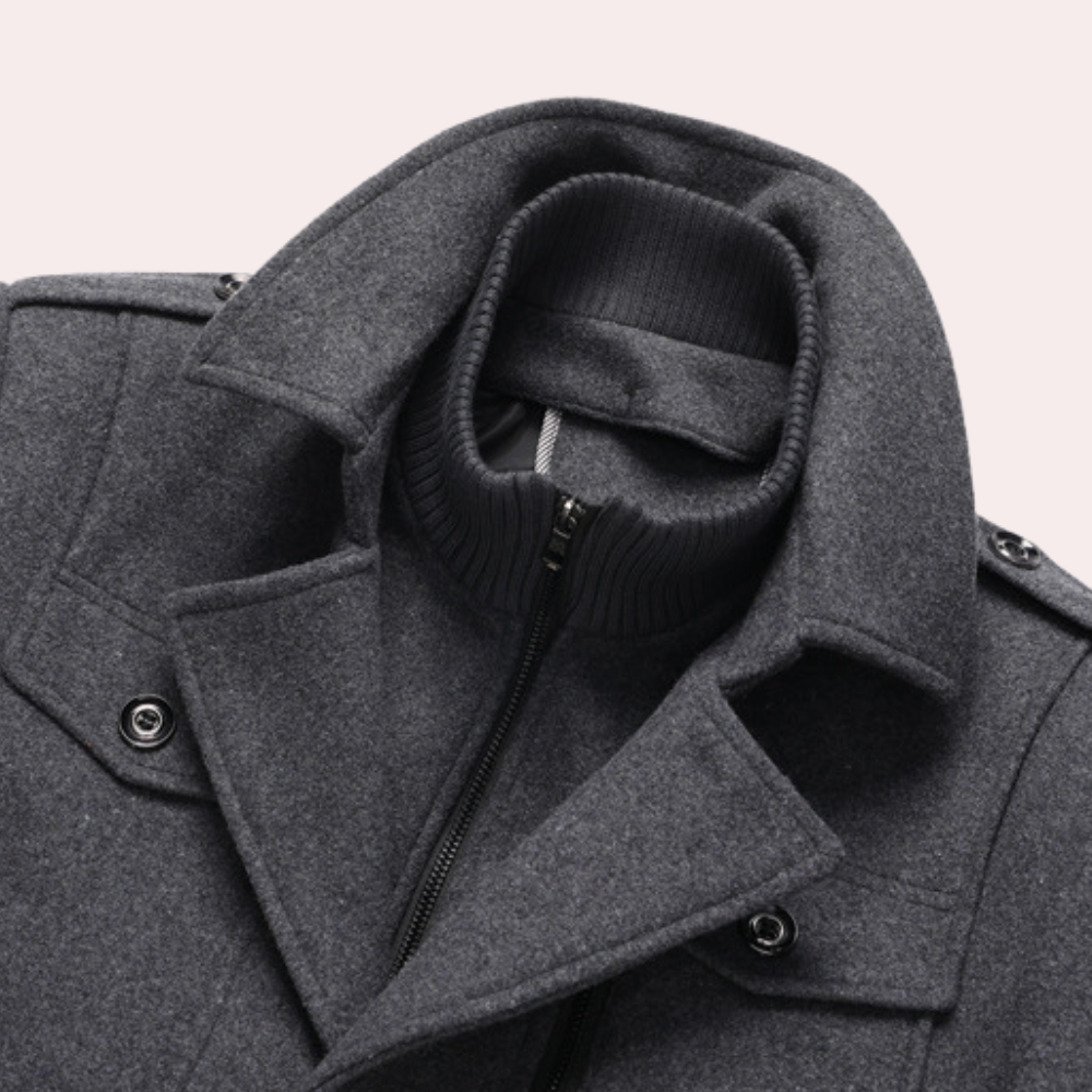Hugo Men's Trench Coat | Thermal Lining, Windproof