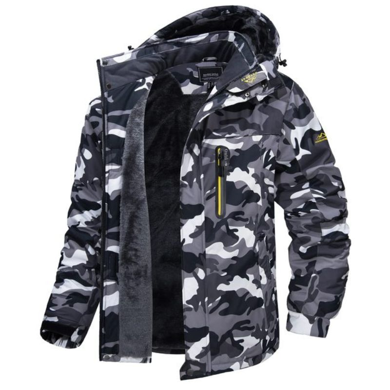 Hugo Men's Winter Jacket | Adjustable Hood, Insulating Lining