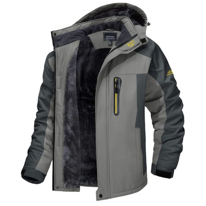 Hugo Men's Winter Jacket | Adjustable Hood, Insulating Lining