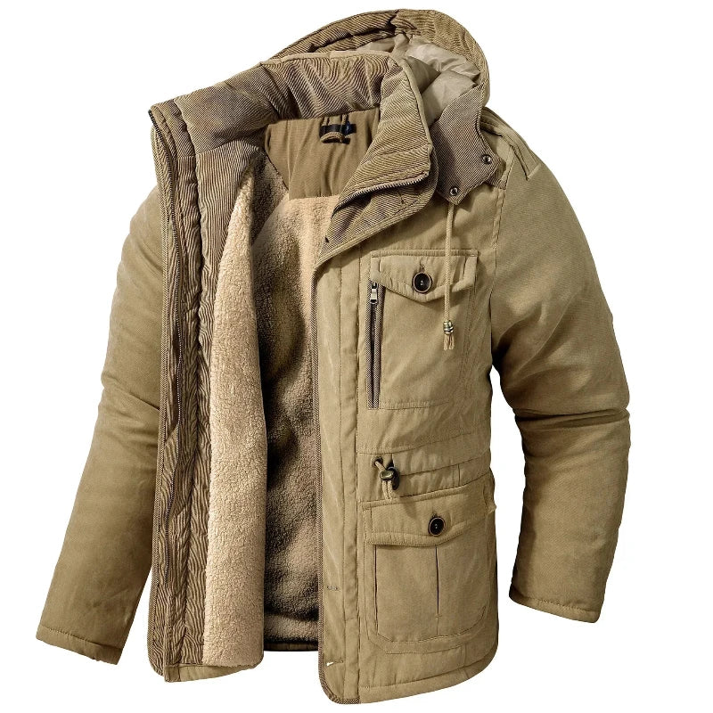 Hugo Men's Winter Jacket | Water-Resistant with Fleece Lining