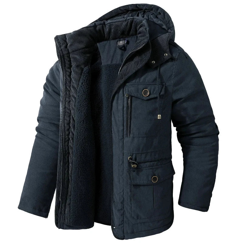 Hugo Men's Winter Jacket | Water-Resistant with Fleece Lining