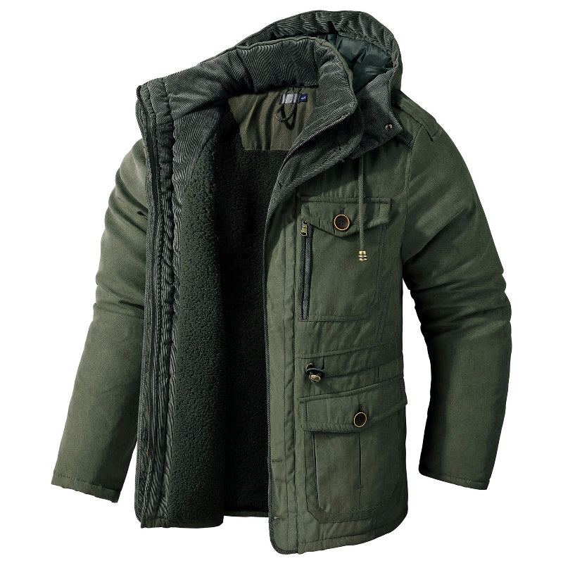 Hugo Men's Winter Jacket | Water-Resistant with Fleece Lining
