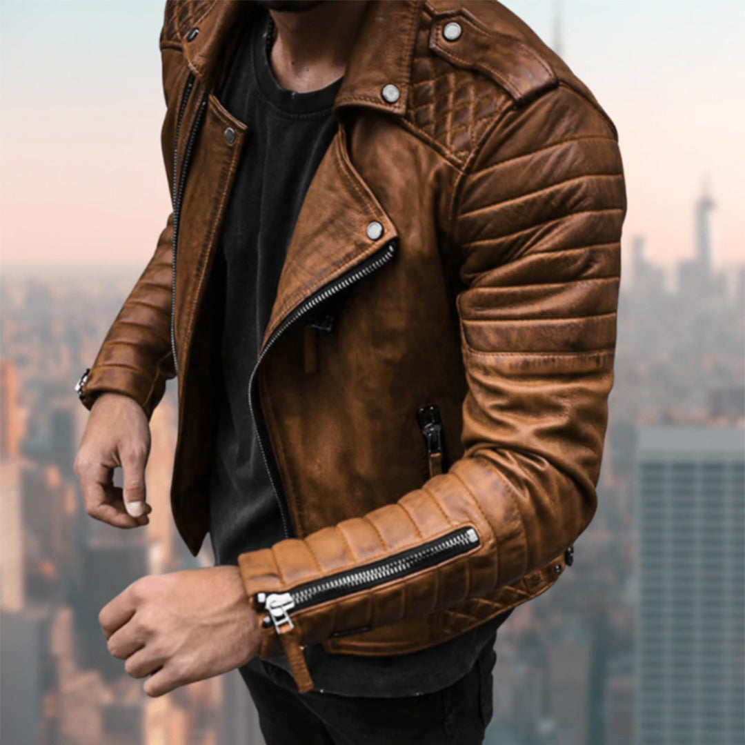 Hugo Men's Biker Jacket | Premium Leather, Stylish Fit 2