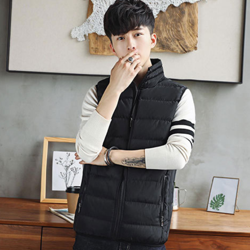 Hugo Men's Casual Vest | Windproof, Versatile 1