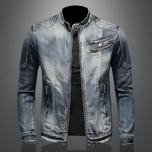 Hugo Men's Denim Jacket | Vintage Style, Relaxed Fit 0