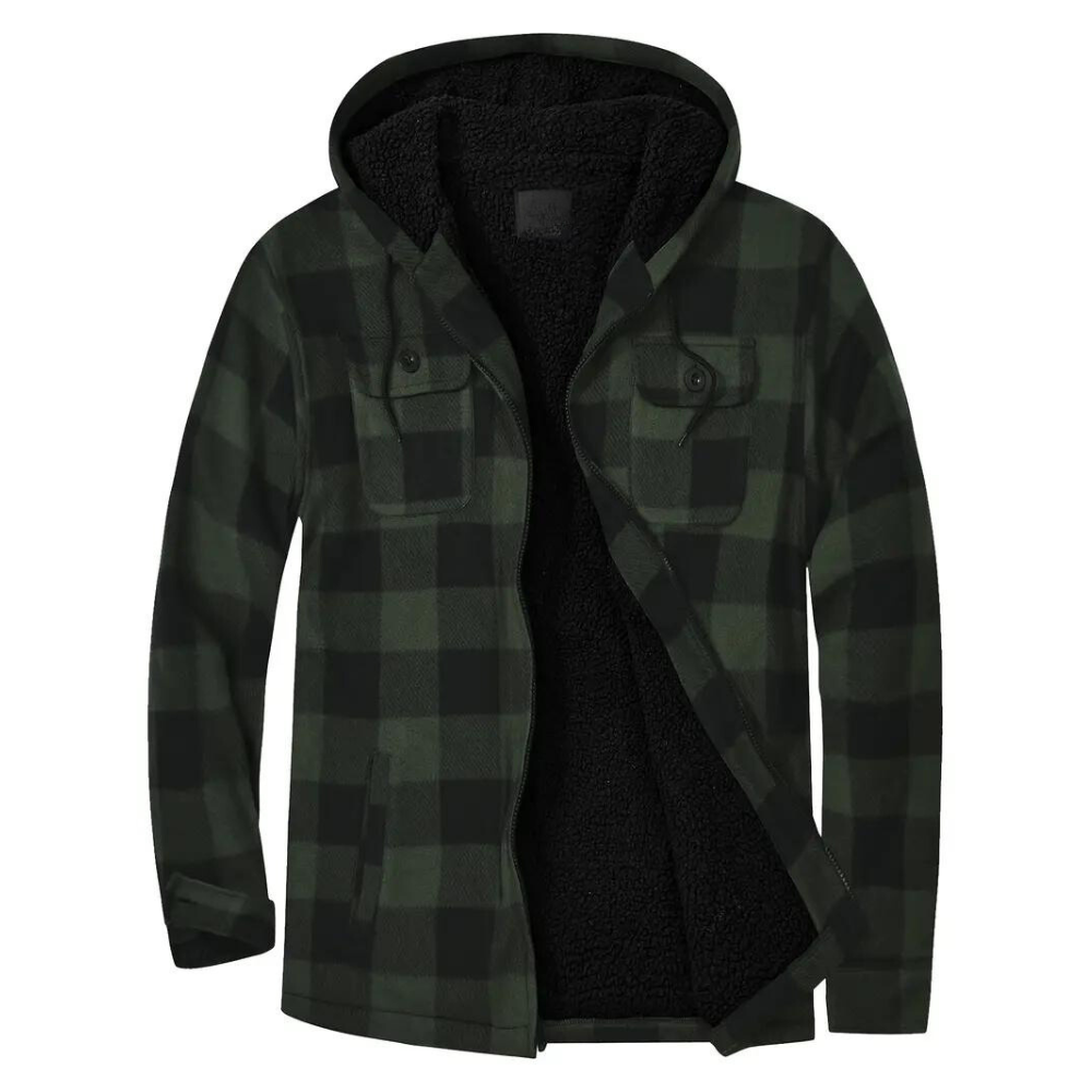 Hugo Men's Hooded Jacket | Checked Pattern, Casual Chic 0