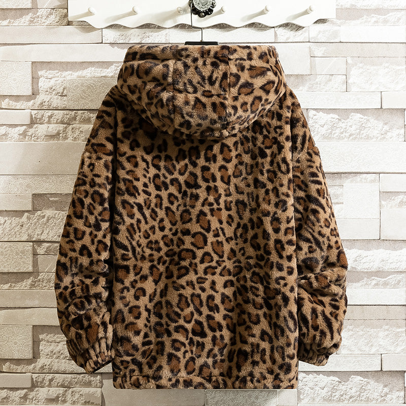 Hugo Men's Hooded Jacket | Stylish Leopard Print 2