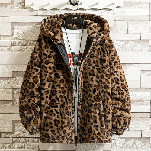 Hugo Men's Hooded Jacket | Stylish Leopard Print 4