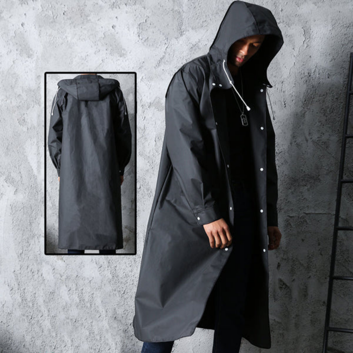 Hugo Men's Raincoat | Waterproof Fabric, Stylish Design 2