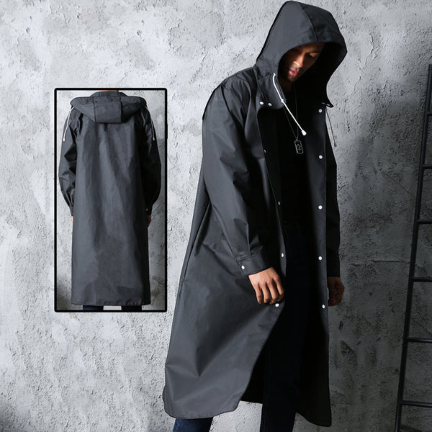 Hugo Men's Raincoat | Waterproof Fabric, Stylish Design 2