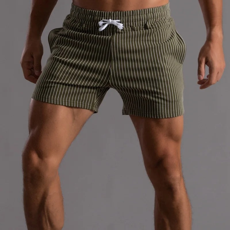 Hugo Men's Shorts | Striped Cotton Design, Comfortable Fit 1