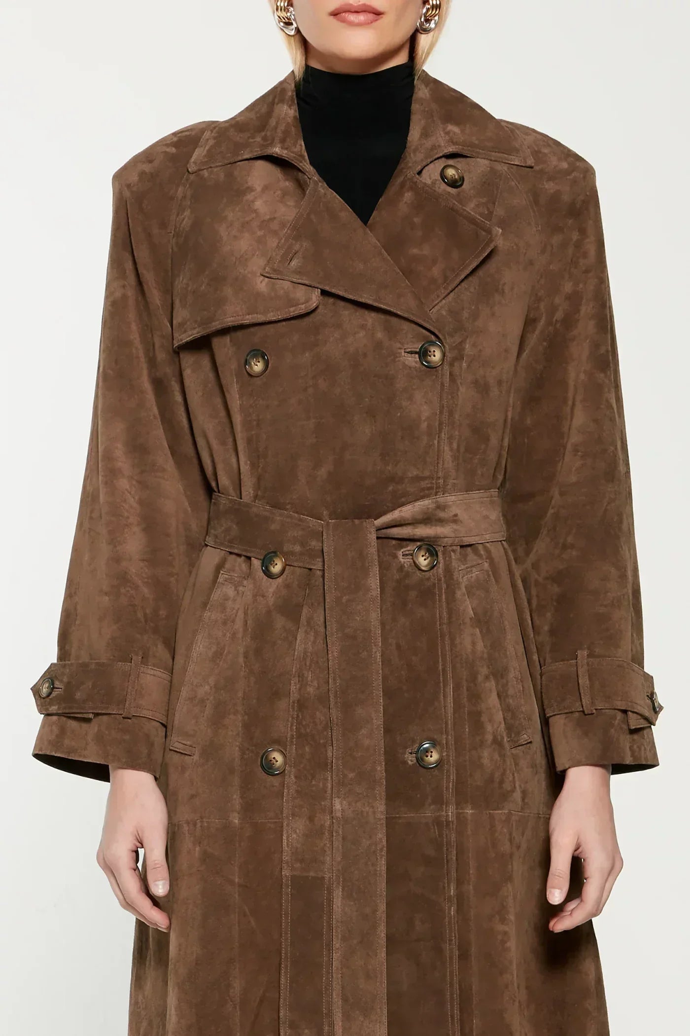 Sweden ladies trench coat with belt | Elegant coat for a stylish autumn look