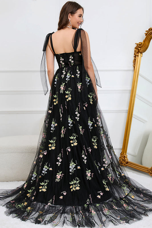 Isla Women's Cocktail Dress | Soft Tulle, Embroidered A-Line 1