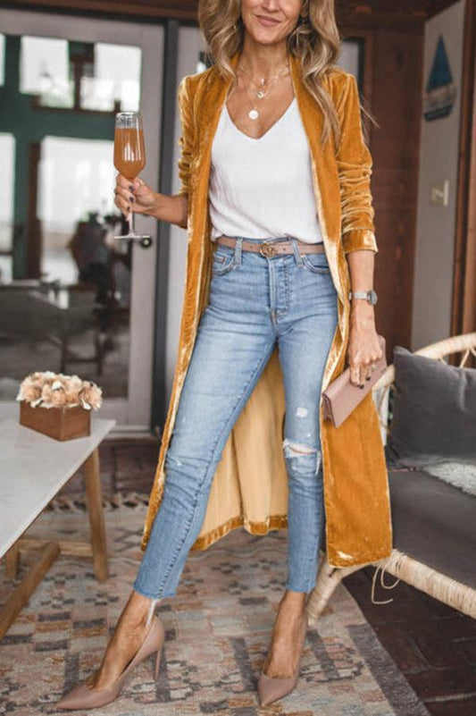 Isla Women's Kimono Jacket | Luxurious Suede, Sunset Hues 0