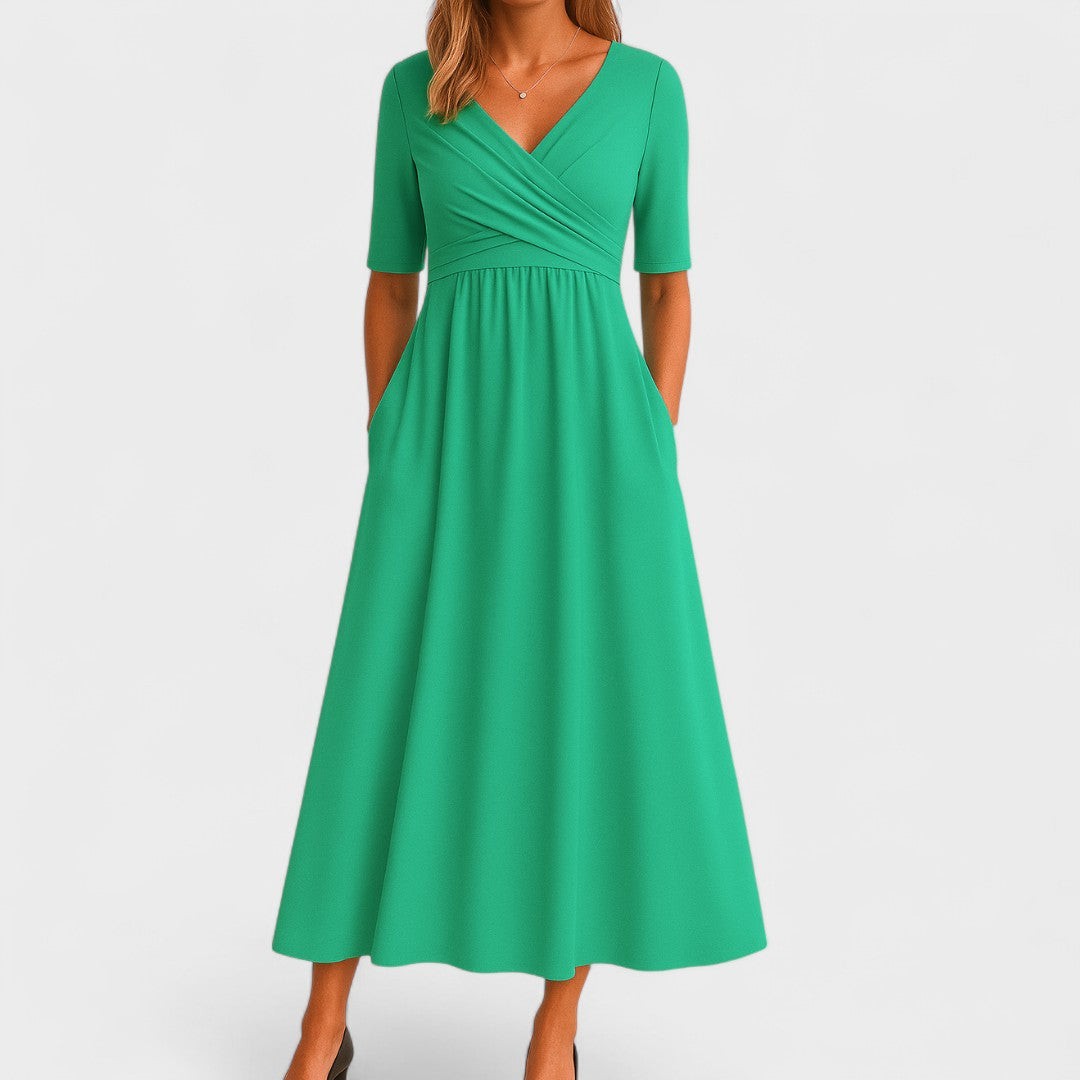 Ivy Women's Midi Dress | Flattering Fit, Elegant Design, Side Pockets 4
