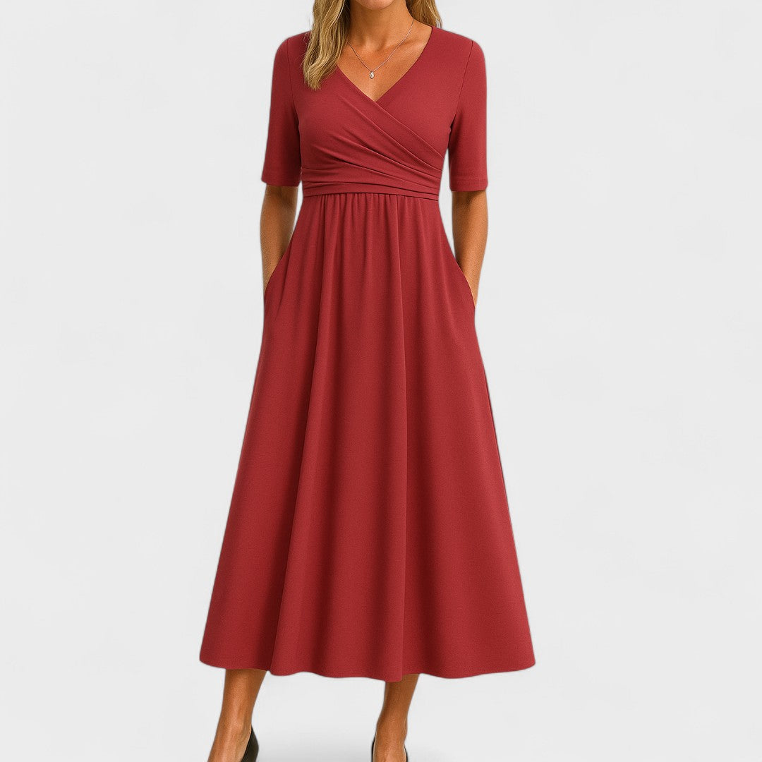 Ivy Women's Midi Dress | Flattering Fit, Elegant Design, Side Pockets 5