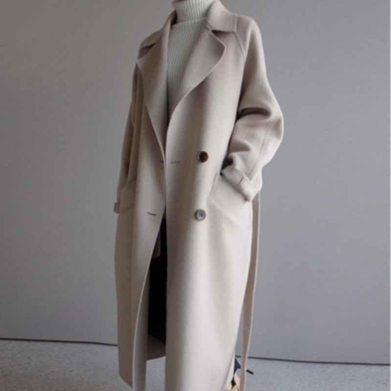 Jade Ladies Trench Coat Black | Luxury Tweed, Tailored