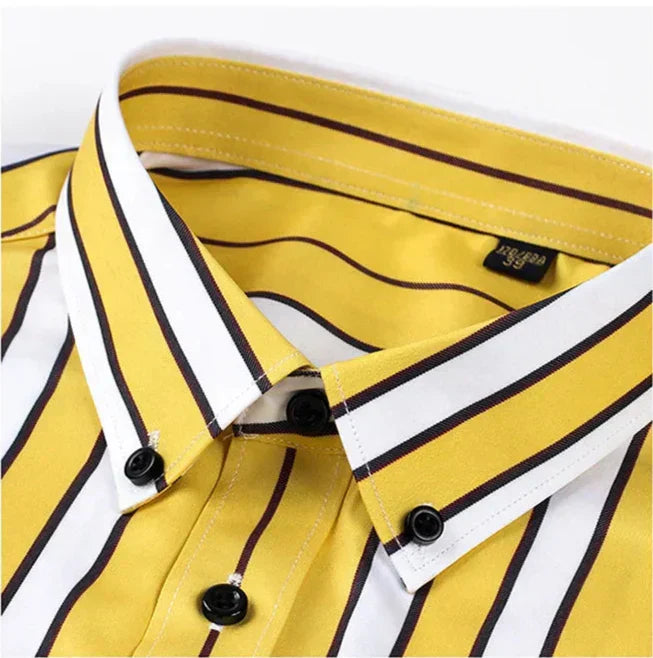 Jasper Men's Shirt | Soft Cotton Blend, Striped Design 7