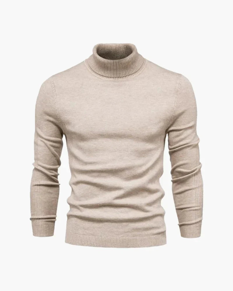 Jaxon Men's Turtleneck Sweater | Fine Merino Wool, Slim Fit 0