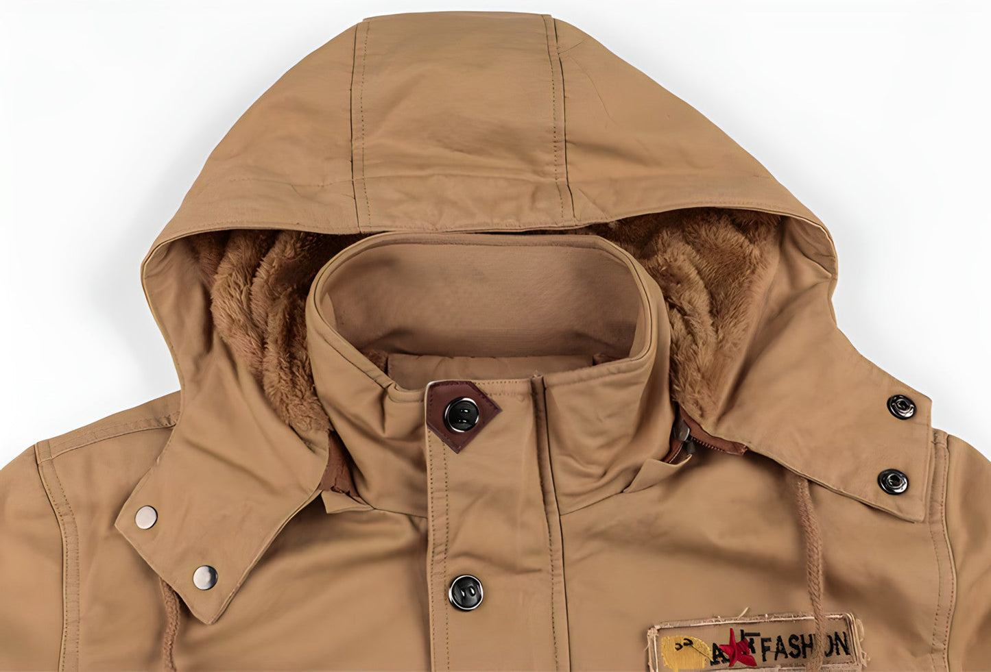 Jay Men's Military Jacket | Fleece-Lined, Multi-Pocket Winter Coat 7