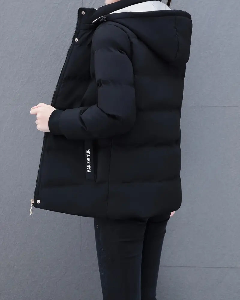 Kara Ladies Coat Winter | Warm with Hood, Casual Long Ladies Coat