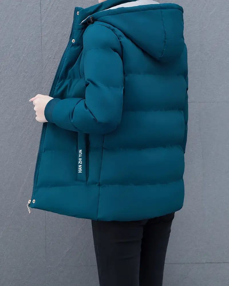 Kara Ladies Coat Winter | Warm with Hood, Casual Long Ladies Coat