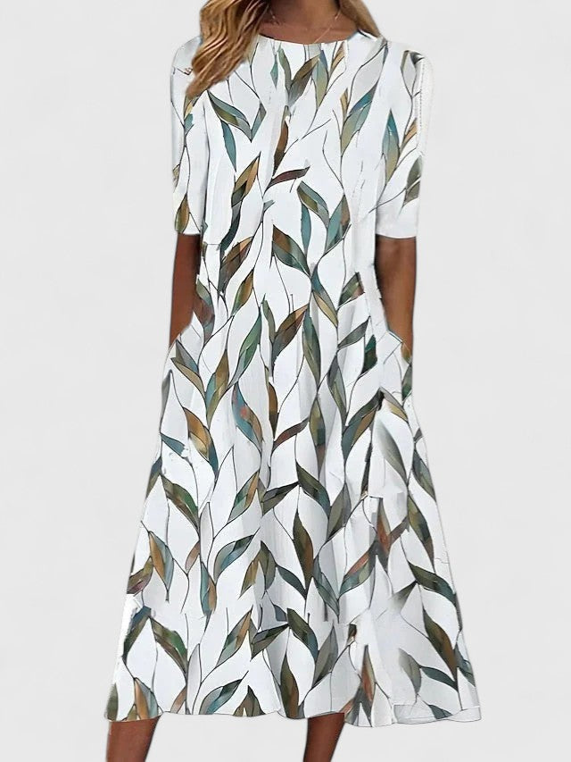 Kara Women's Midi Dress | Floral Print, Comfortable Fit, Plus Size Available 1