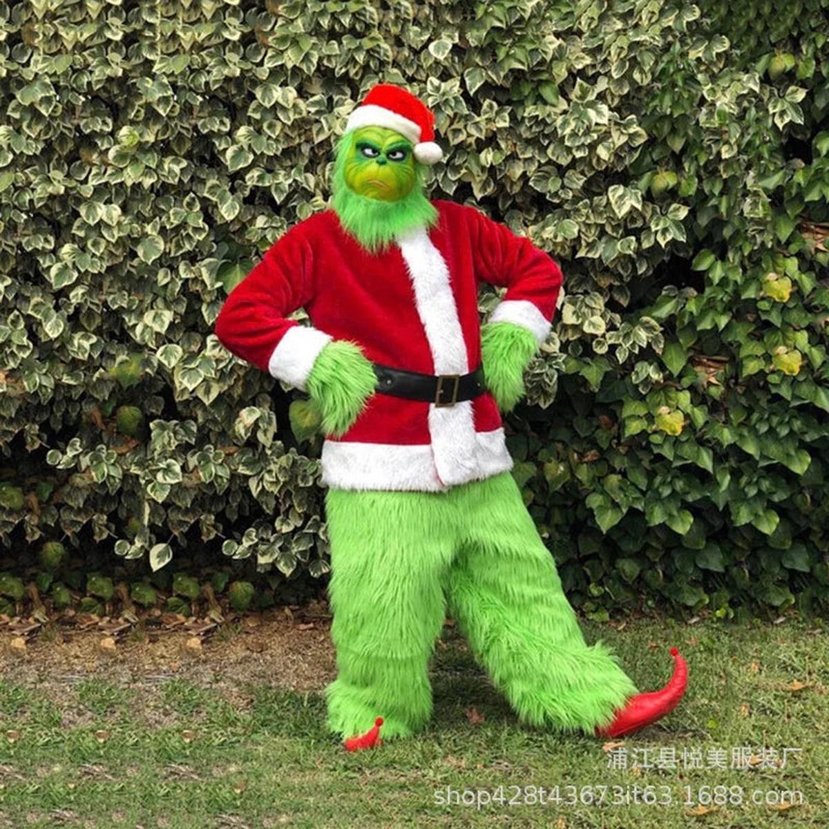 Santa Claus Costume for Adults | Includes Mask, Hat, and Gloves