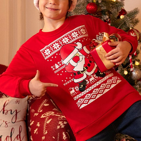 Santa Claus Children's Sweater | Soft Fabric, Festive Design